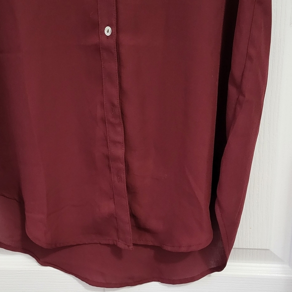 Forever 21 Wine/Burgundy Long Dress Top - Picture 3 of 6